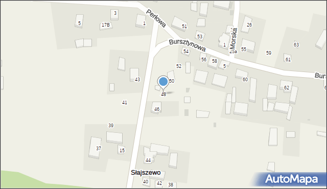 Słajszewo, Bursztynowa, 48, mapa Słajszewo