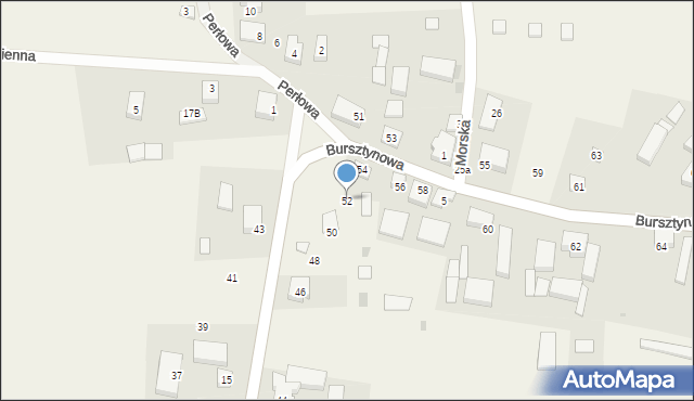 Słajszewo, Bursztynowa, 52, mapa Słajszewo