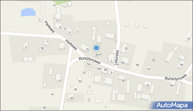 Słajszewo, Bursztynowa, 53, mapa Słajszewo