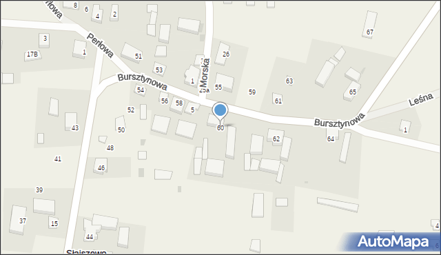 Słajszewo, Bursztynowa, 60, mapa Słajszewo