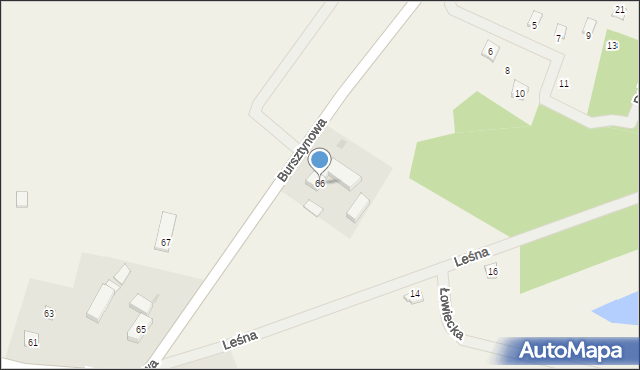Słajszewo, Bursztynowa, 66, mapa Słajszewo