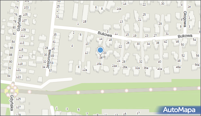 Słupsk, Bukowa, 16, mapa Słupska