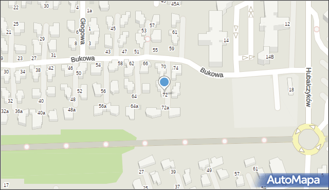 Słupsk, Bukowa, 72, mapa Słupska