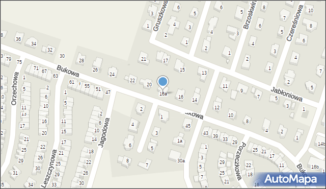 Smolec, Bukowa, 16a, mapa Smolec