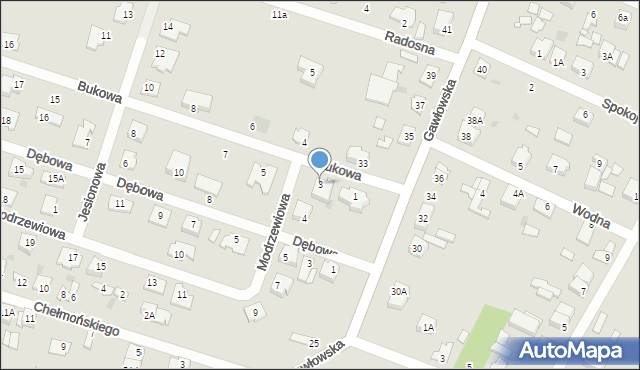 Sochaczew, Bukowa, 3, mapa Sochaczew