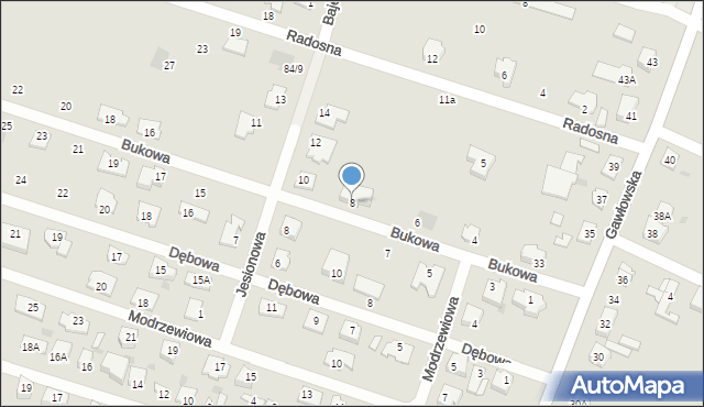 Sochaczew, Bukowa, 8, mapa Sochaczew