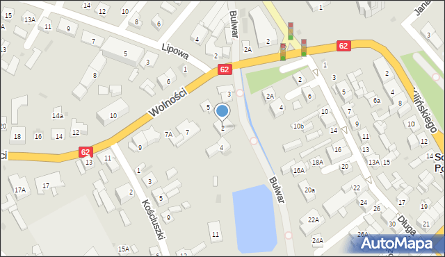 Sokołów Podlaski, Bulwar, 2, mapa Sokołów Podlaski