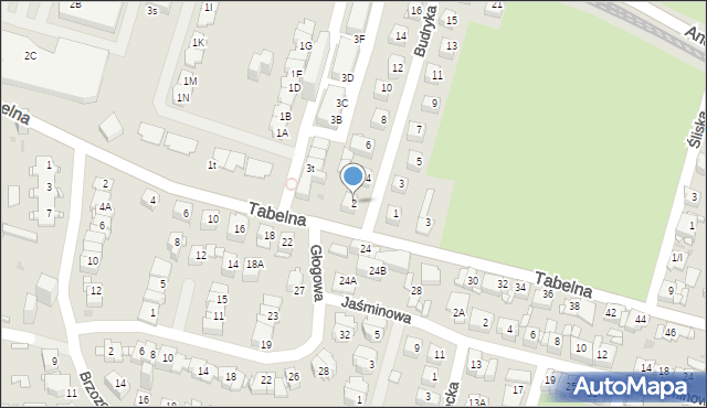 Sosnowiec, Budryka Witolda, 2, mapa Sosnowca