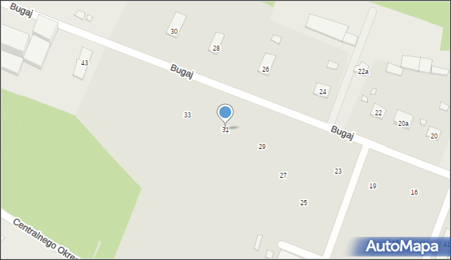 Starachowice, Bugaj, 31, mapa Starachowic