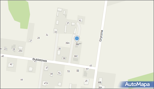 Stok Lacki, Bukietowa, 39b, mapa Stok Lacki