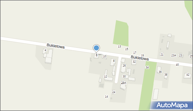 Stok Lacki, Bukietowa, 6, mapa Stok Lacki