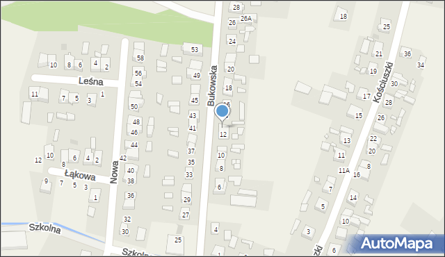 Strykowo, Bukowska, 12a, mapa Strykowo