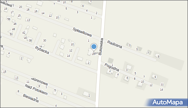 Strykowo, Bukowska, 167, mapa Strykowo