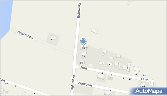Strykowo, Bukowska, 64, mapa Strykowo