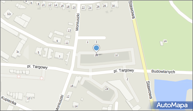 Strzelce Opolskie, Budowlanych, 1B, mapa Strzelce Opolskie