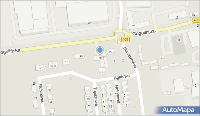 Strzelce Opolskie, Bursztynowa, 2a, mapa Strzelce Opolskie