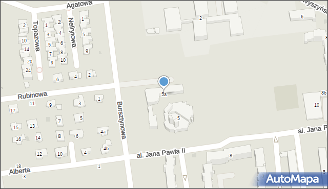 Strzelce Opolskie, Bursztynowa, 5a, mapa Strzelce Opolskie