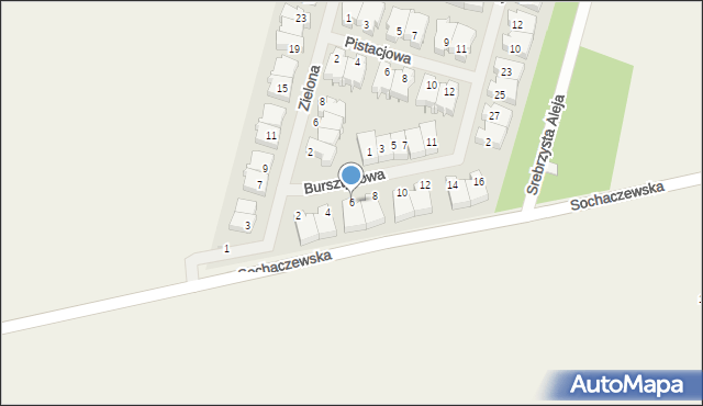 Strzykuły, Bursztynowa, 6, mapa Strzykuły