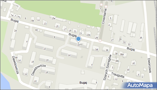 Suchedniów, Bugaj, 12, mapa Suchedniów