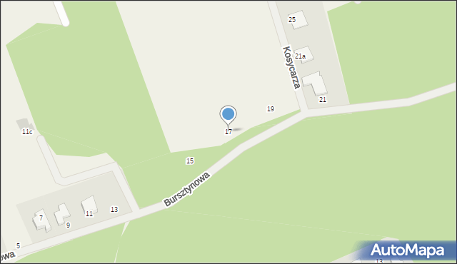 Sulmin, Bursztynowa, 17, mapa Sulmin