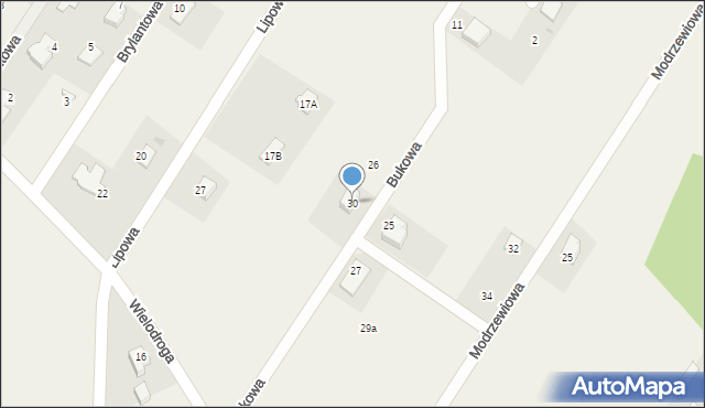 Suszec, Bukowa, 30, mapa Suszec
