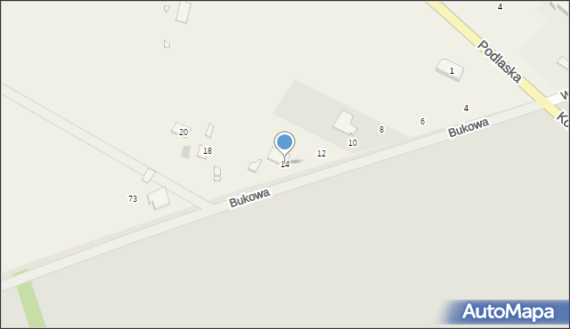Suszno, Bukowa, 14, mapa Suszno