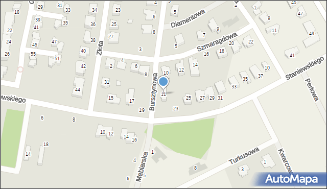 Swarzędz, Bursztynowa, 11, mapa Swarzędz