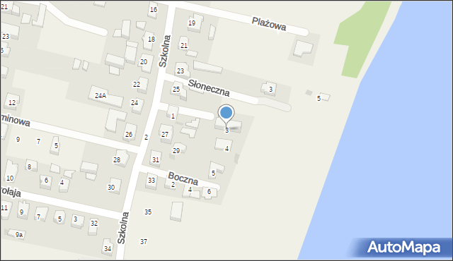 Swarzewo, Bursztynowa, 3, mapa Swarzewo