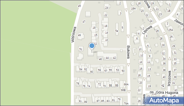 Świętochłowice, Bukowa, 48, mapa Świętochłowice