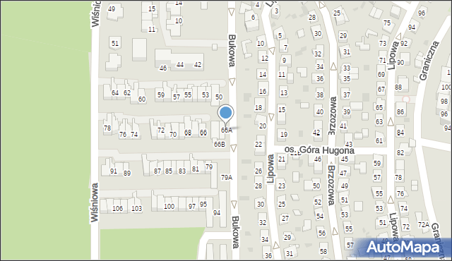 Świętochłowice, Bukowa, 66A, mapa Świętochłowice