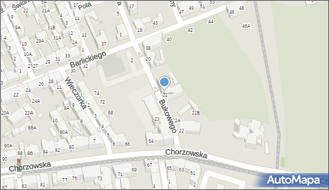 Świętochłowice, Bukowego Antoniego, dr., 21, mapa Świętochłowice