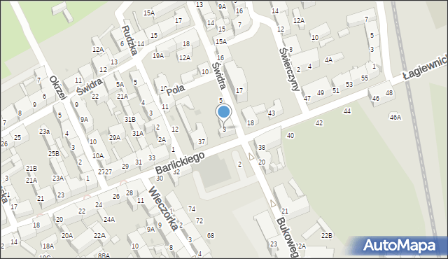 Świętochłowice, Bukowego Antoniego, dr., 3, mapa Świętochłowice