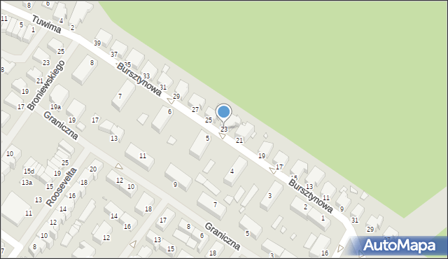 Świnoujście, Bursztynowa, 23, mapa Świnoujście