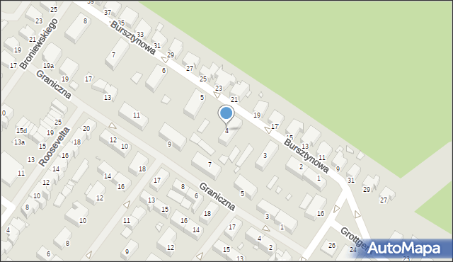 Świnoujście, Bursztynowa, 4, mapa Świnoujście