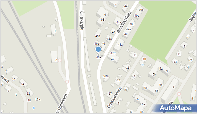 Szczecin, Budziszyńska, 46a, mapa Szczecina
