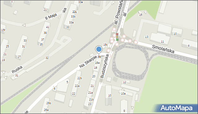 Szczecin, Budziszyńska, 18b, mapa Szczecina