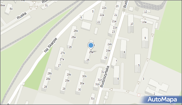 Szczecin, Budziszyńska, 25a, mapa Szczecina