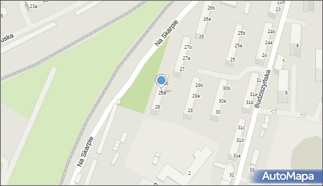 Szczecin, Budziszyńska, 28a, mapa Szczecina