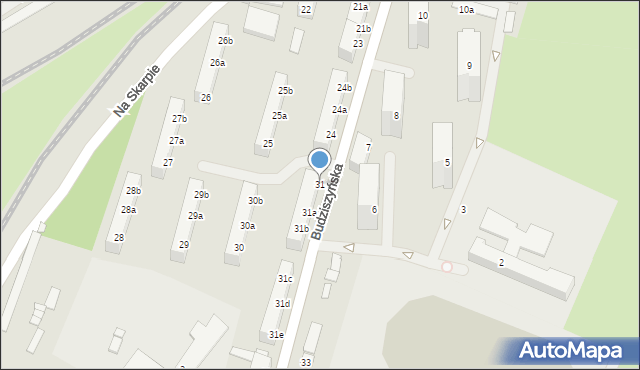 Szczecin, Budziszyńska, 31, mapa Szczecina