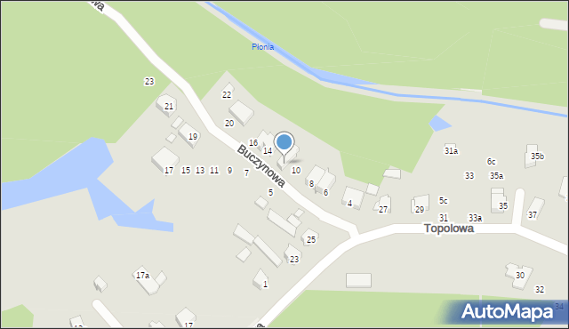 Szczecin, Buczynowa, 12, mapa Szczecina