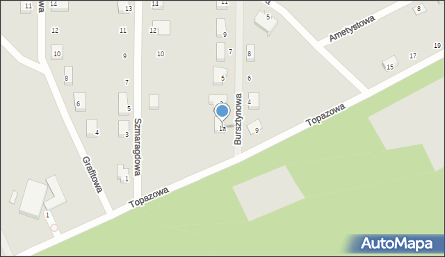 Szczecin, Bursztynowa, 1a, mapa Szczecina