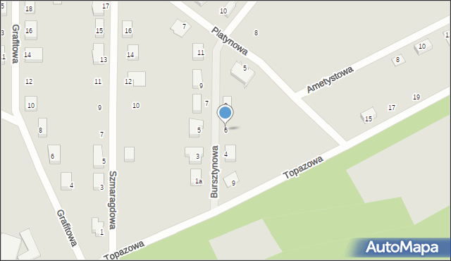 Szczecin, Bursztynowa, 6, mapa Szczecina