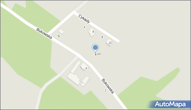 Szczecin, Bukowska, 5, mapa Szczecina