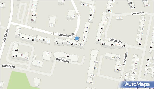 Szczecinek, Budowlanych, 3f, mapa Szczecinek