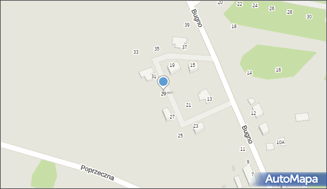 Szczecinek, Bugno, 29, mapa Szczecinek