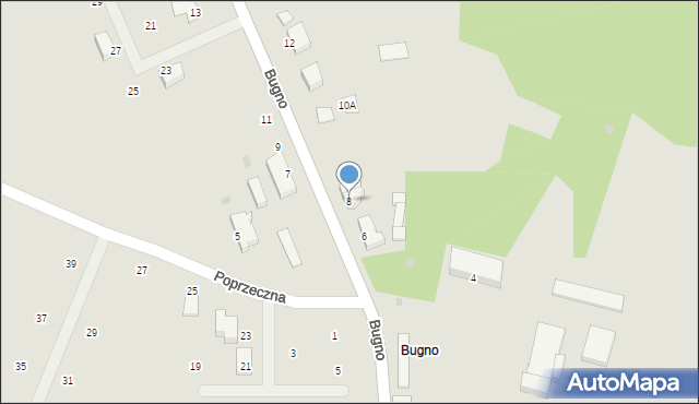 Szczecinek, Bugno, 8, mapa Szczecinek