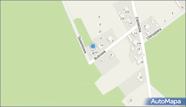 Szczedrzyk, Bukowa, 16, mapa Szczedrzyk