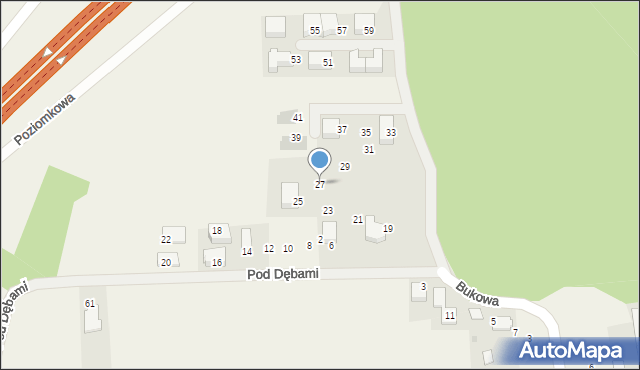 Szczyglice, Bukowa, 27, mapa Szczyglice