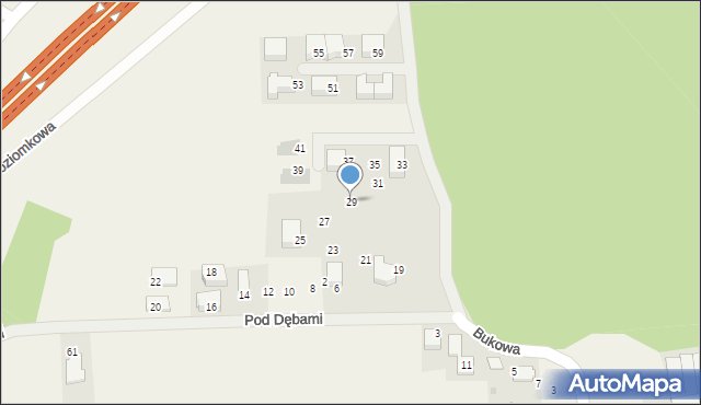 Szczyglice, Bukowa, 29, mapa Szczyglice
