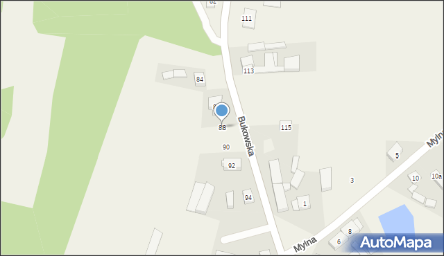 Szewce, Bukowska, 88, mapa Szewce